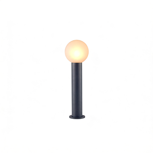 Bolvormige LED Tuinlamp Zwart Metaal – Orbiron - Lumière