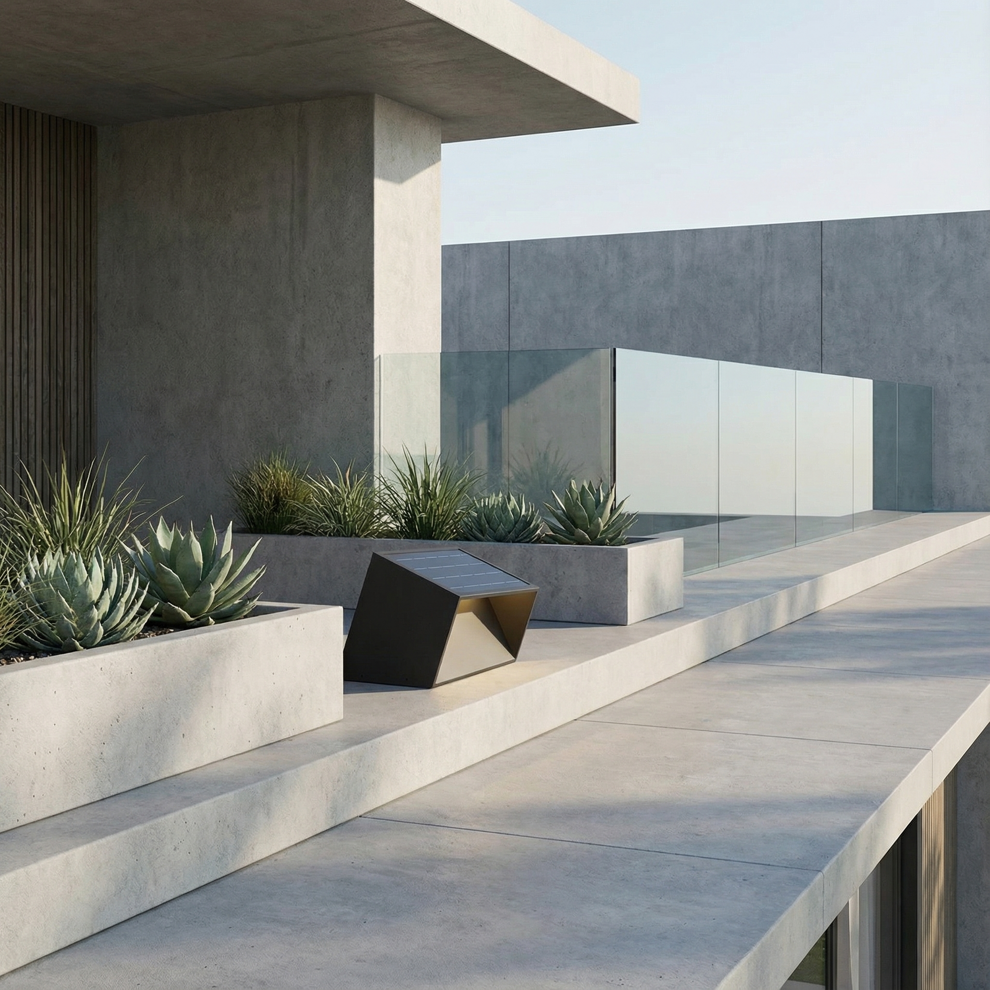 Outdoor Fixture Soléclat ambient view | Luxarmonie
