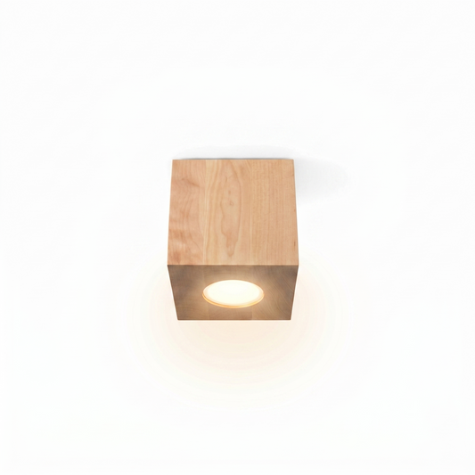 Plafonnier bois naturel scandinave pour salon – modèle Norvane - Lumière