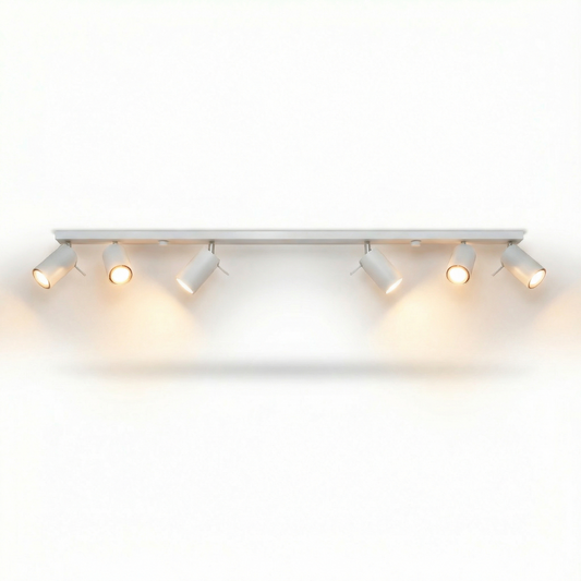 Modern wit plafondlicht 6 verstelbare spots – Modèle Arvella - Lumière