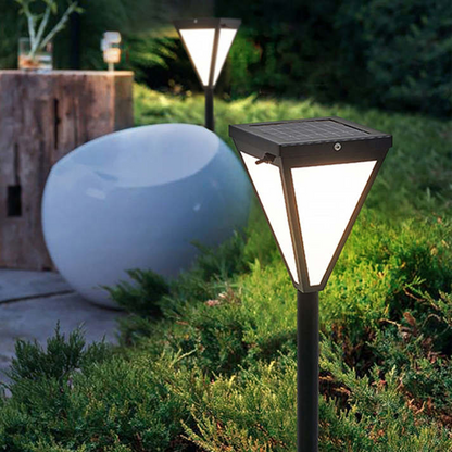 LED buitenlamp in zwart metaal met eigentijds design – Oranys