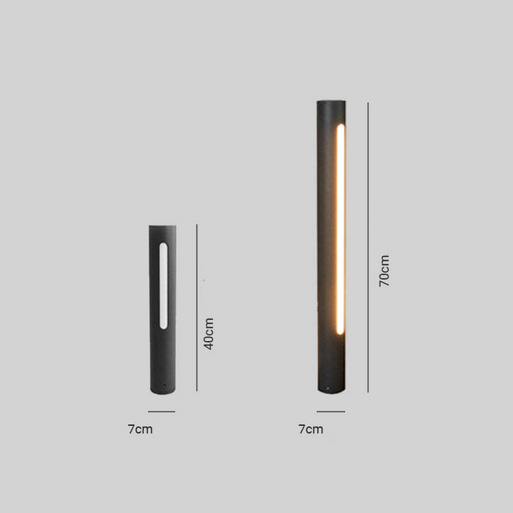 Applique d'extérieur en métal et acrylique LED – Azuréos