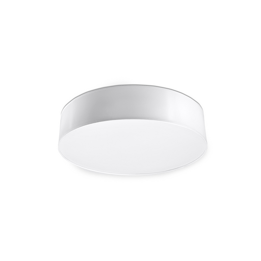 Round minimalist white ceiling light – Model Arvenor