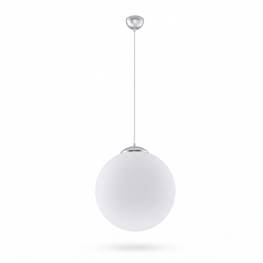 Minimalistische Pendelleuchte Kugel Glas Stahl – Arvénia
