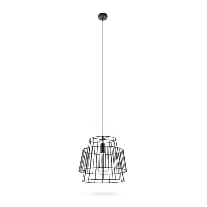 Suspension industrielle en acier noir – Morthalis