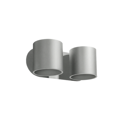 Moderne Wandleuchte aus Aluminium in Grau für das Wohnzimmer – Nerion