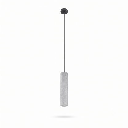 Suspension béton tube gris industriel – Modèle Caldris