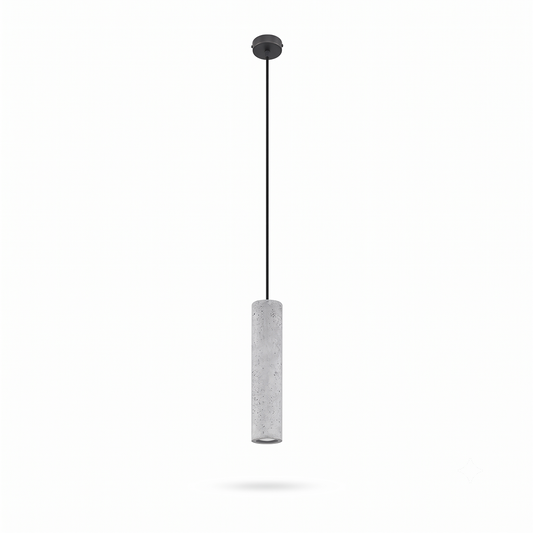 Suspension béton tube gris industriel – Modèle Caldris