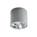 Plafonnier cylindrique gris moderne salon – Modèle Eryndra