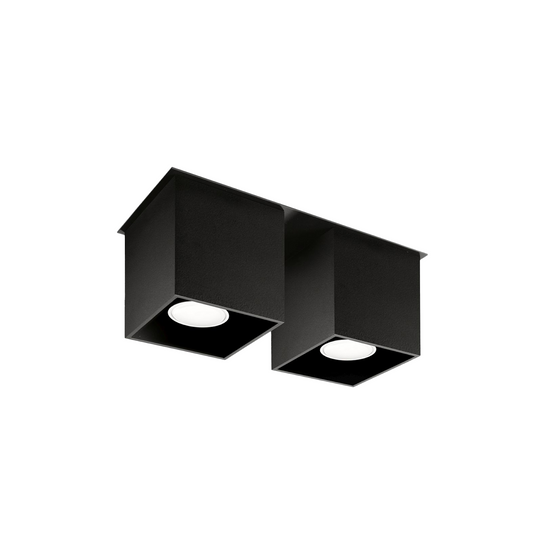 Modern Black Double-Spot Ceiling Light – Noctarys