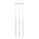 Hängende zylindrische Metall-Weiß-Lampe - Modell Asterion