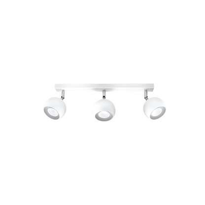 Modern white ceiling light with adjustable spotlights – Oracella