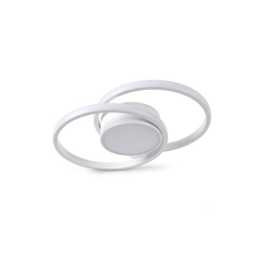 Plafonnier LED moderne en aluminium blanc 6500K pour chambre – Caeluxi