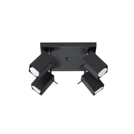Modern Black 4-Light Spot Ceiling Light – Neridal