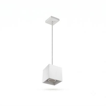 Hängeleuchte Würfel Aluminium weiß modern – Asterion