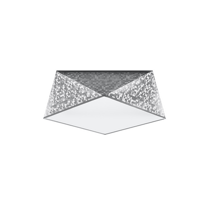 Moderner geometrischer Deckenleuchter silber Wohnzimmer – Orisca