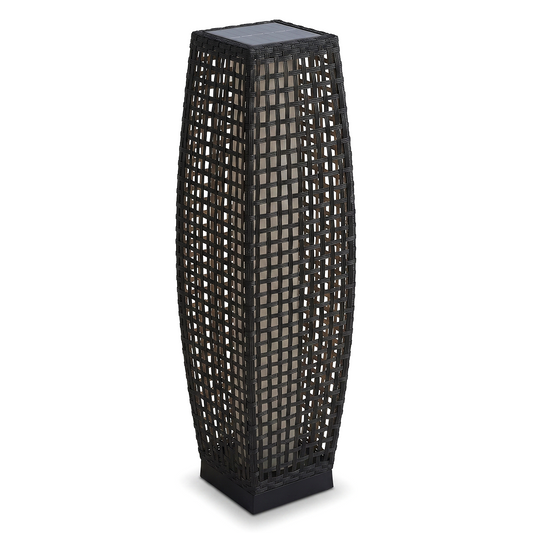 Lampe de Sol Extérieure en Rattan Imité Solaire – Orbanya
