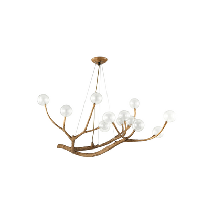 Lustre Moderne Branché avec Verre Ambré – Haloa