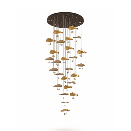 Suspension en cuivre moderne pour duplex – Céloria