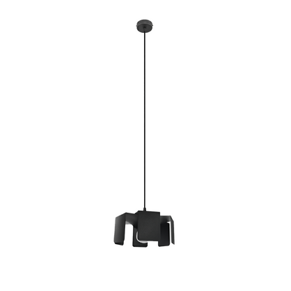 Suspension industrielle fil acier noir – Modèle Noxare