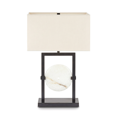 Europäische Designtischlampe aus Metall und Weiß – Spectra