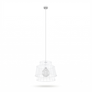 Suspension industrielle fil métallique blanche – Modèle Arcanis