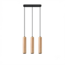 Suspension bois naturel 3 lumières salle à manger – Norelda