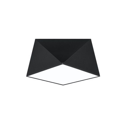 Moderner schwarzer geometrischer Deckenleuchter Wohnzimmer – Modell Noxaris