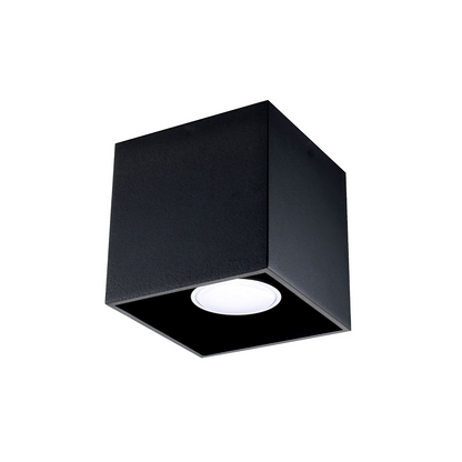 Plafonnier cube noir moderne pour intérieur – Modèle Noctarys