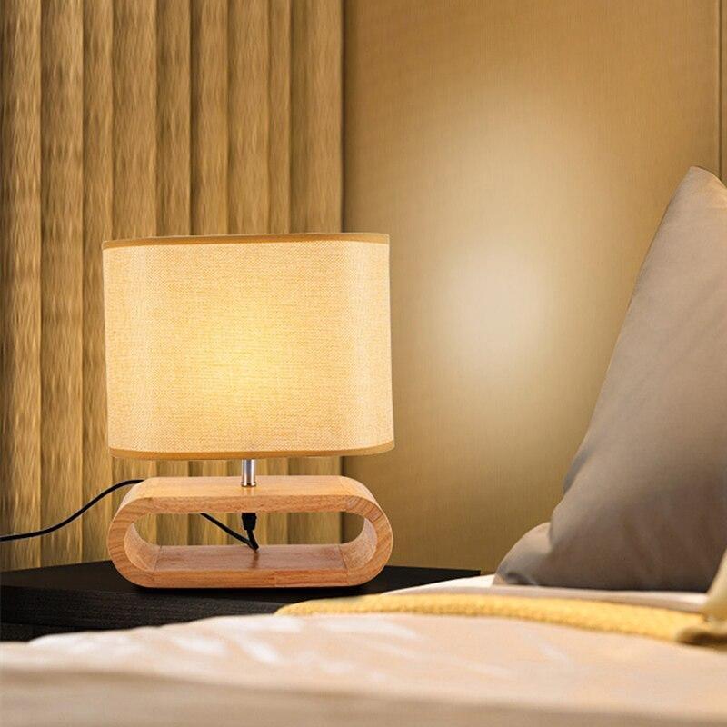 Lampe Bois Tissu Design Raffiné – Nuvina