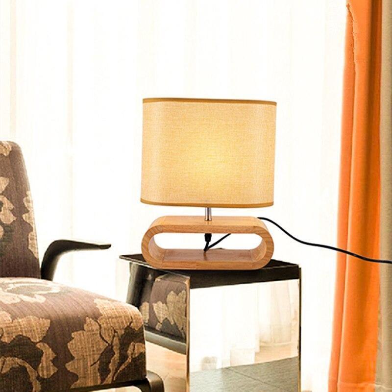 Lampe Bois Tissu Design Raffiné – Nuvina