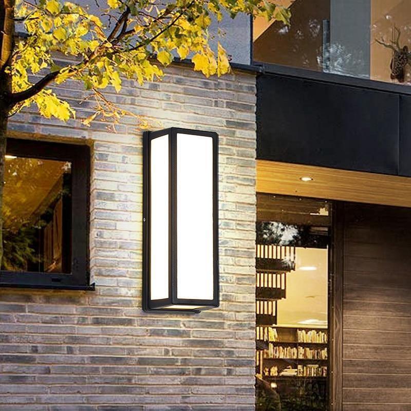 Applique Murale Fixe Façade Élégant Forme Rectangulaire – Orelia