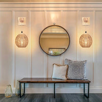 Applique Murale en Bois et Rotin pour Intérieur – Erindale