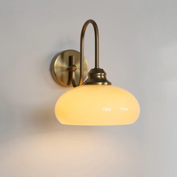 Eléganza Minimalist Wall Sconce Textured Glass and Polished Metal - View 31