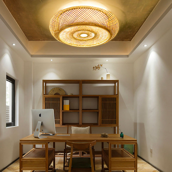 Plafonnier en bambou pour salon – Celantra