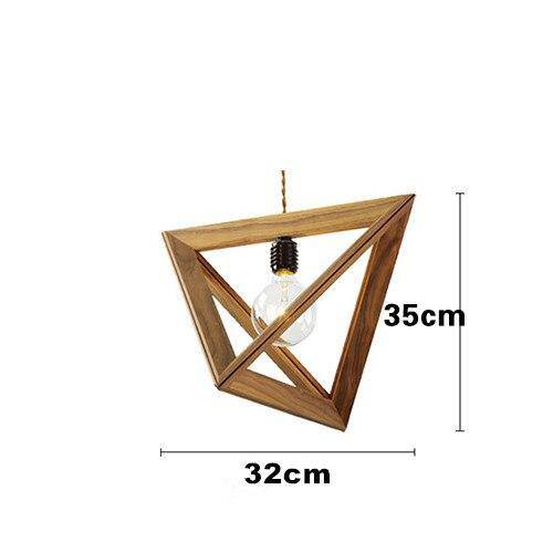 Piramidale houten hanglamp voor woonkamer – Armonique