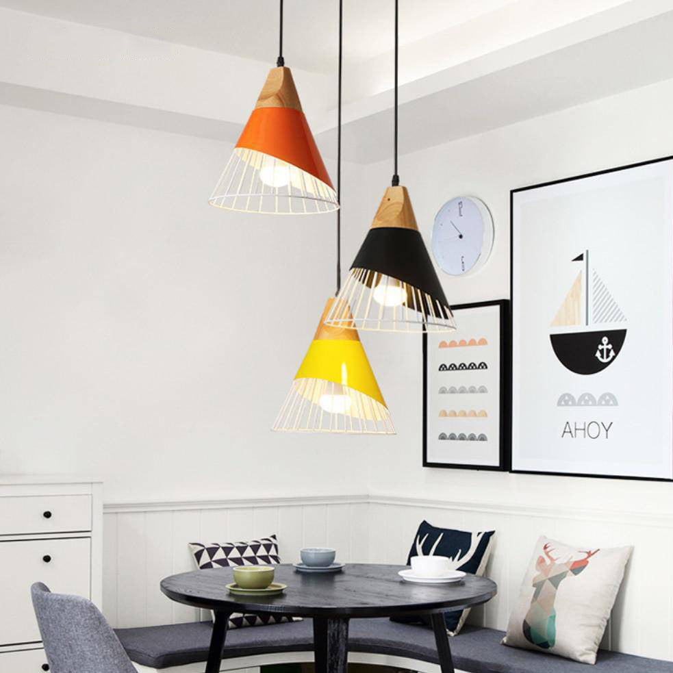  Suspension Bois Naturel Design Cage – Rylia