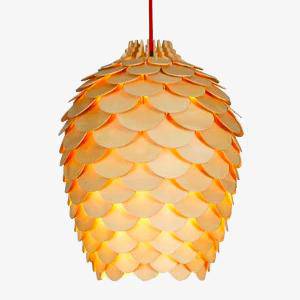 Suspension design en bois fleur avec pétales Chiba