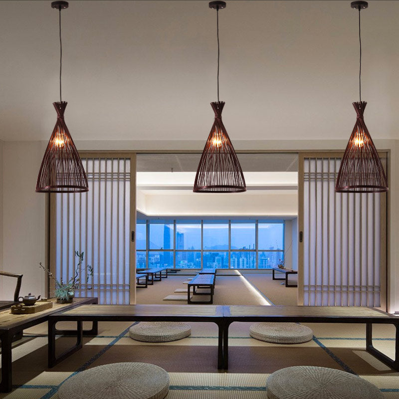 Suspension Bambou Conique Intérieure – Zenobo