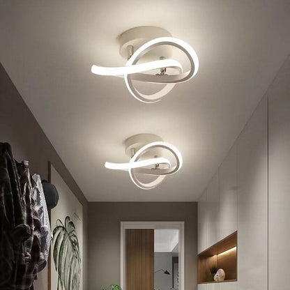 Plafondlamp Gebogen Hedendaags Dubbel Paneel – Geometrio